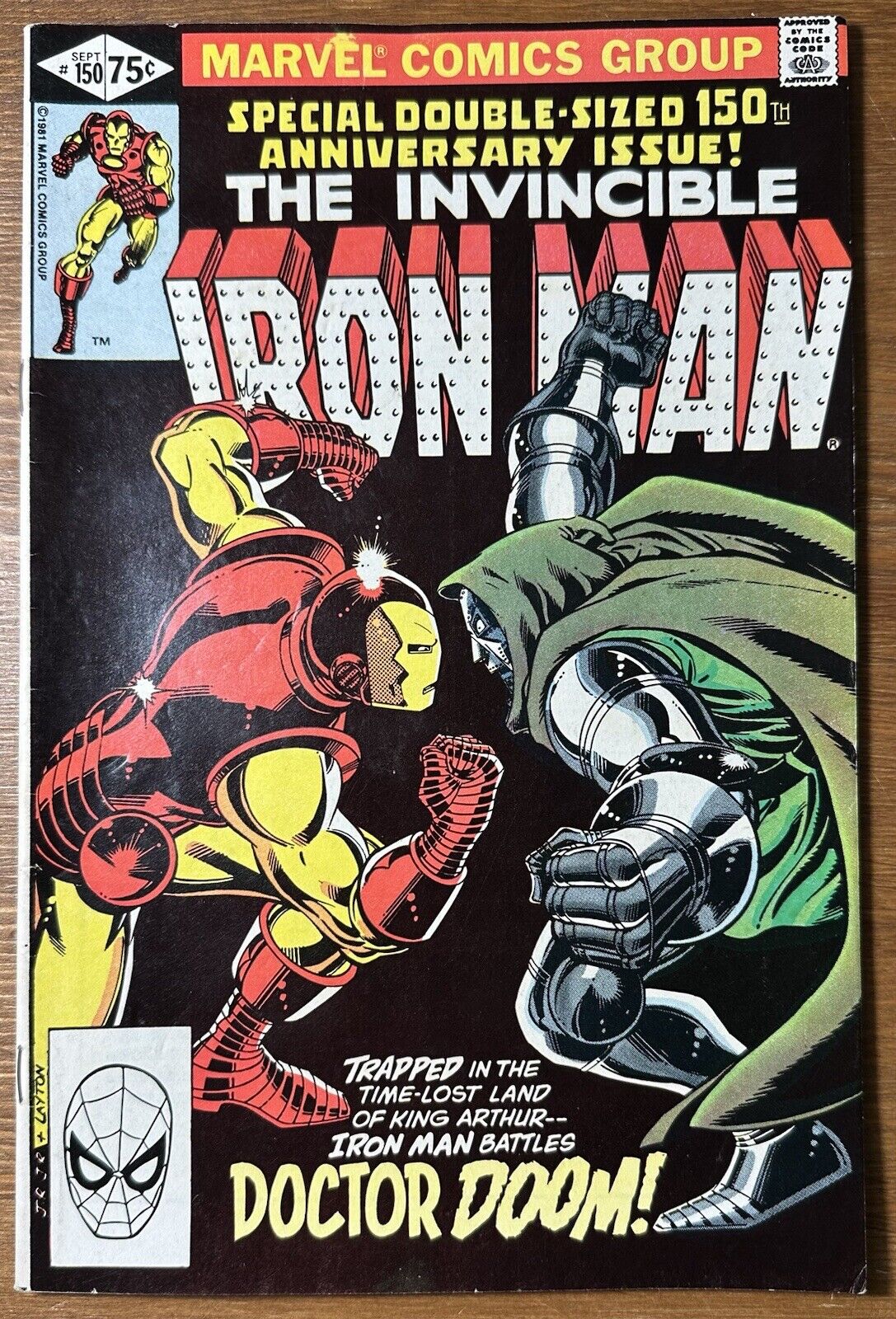 1981 MARVEL Comics IRON MAN #150 Iconic IRON MAN vs. Dr. DOOM Romita Cover