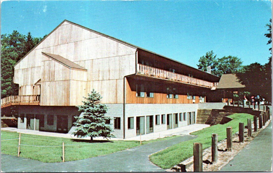 1977, The Lodge at the Maranatha Bible Conference, MUSKEGON, Michigan Postcard