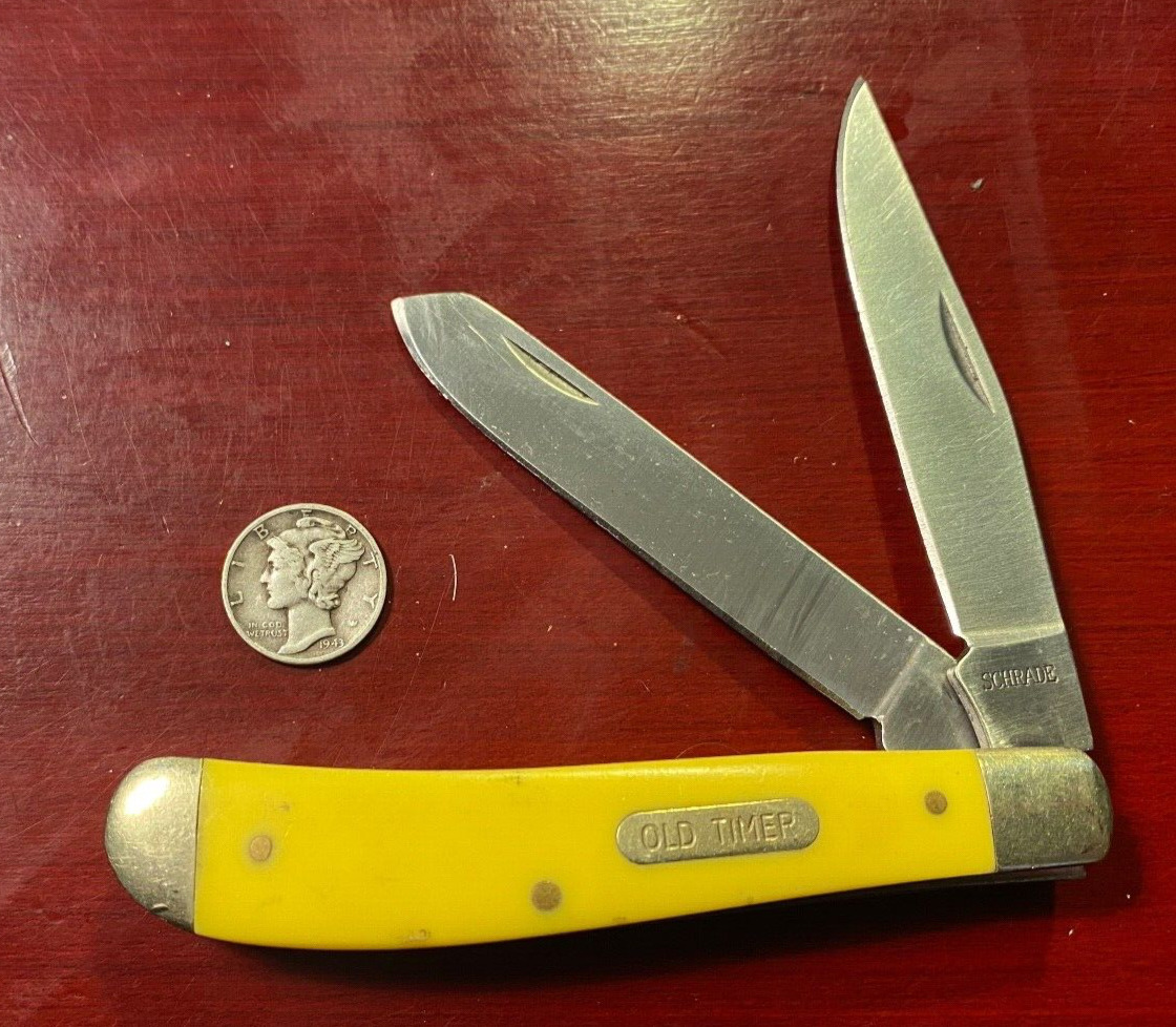 Vintage Pocket Knife Old Timer by Schrade (Yellow) 940 TY