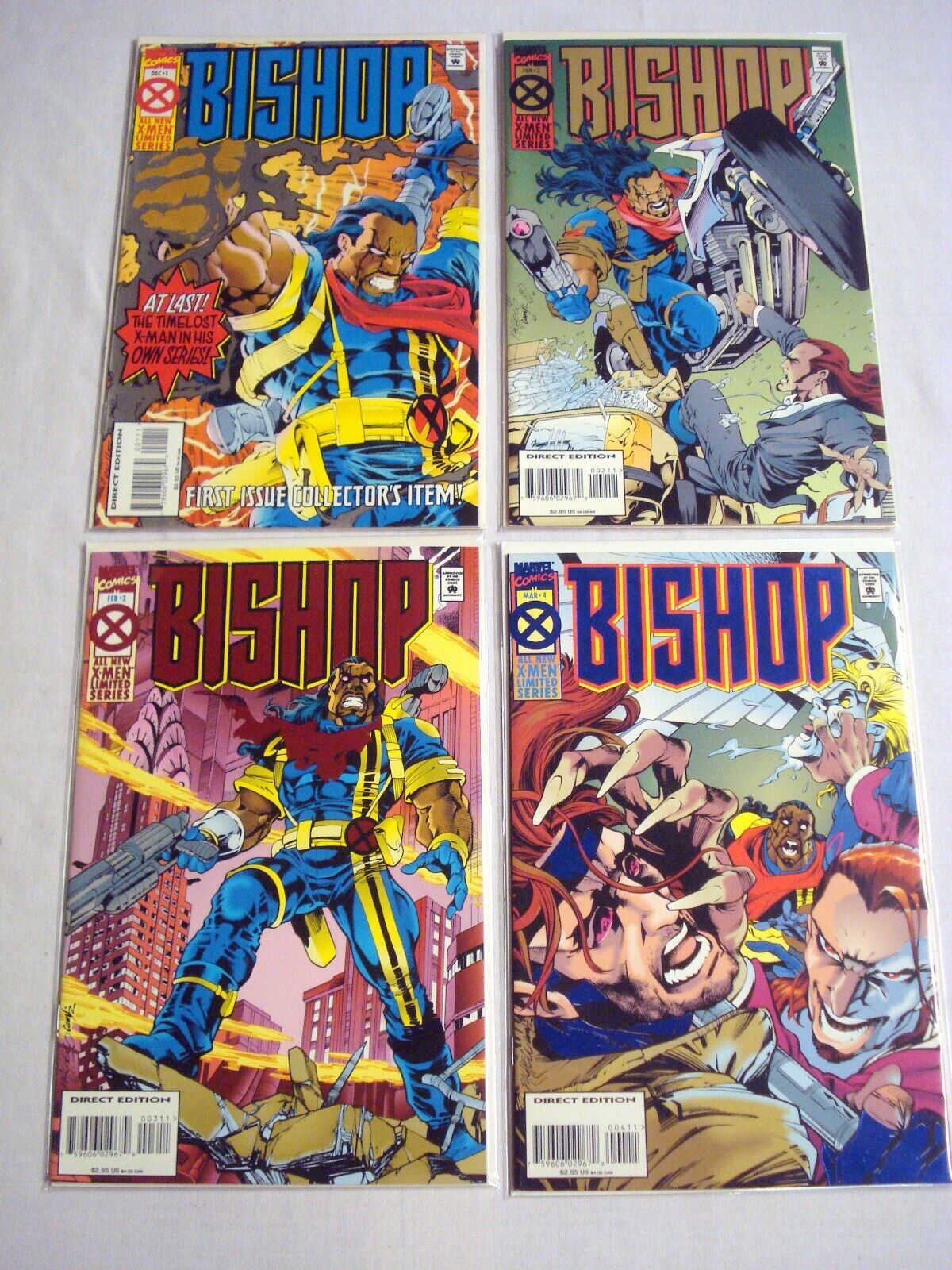 Bishop #1, #2, #3, #4 Complete Series Fine- 1994-1995 Marvel Comics