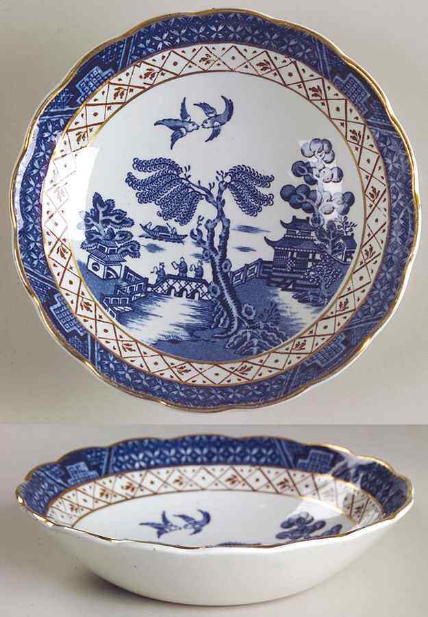 Booths Real Old Willow Blue Fruit Dessert  Bowl 5829928