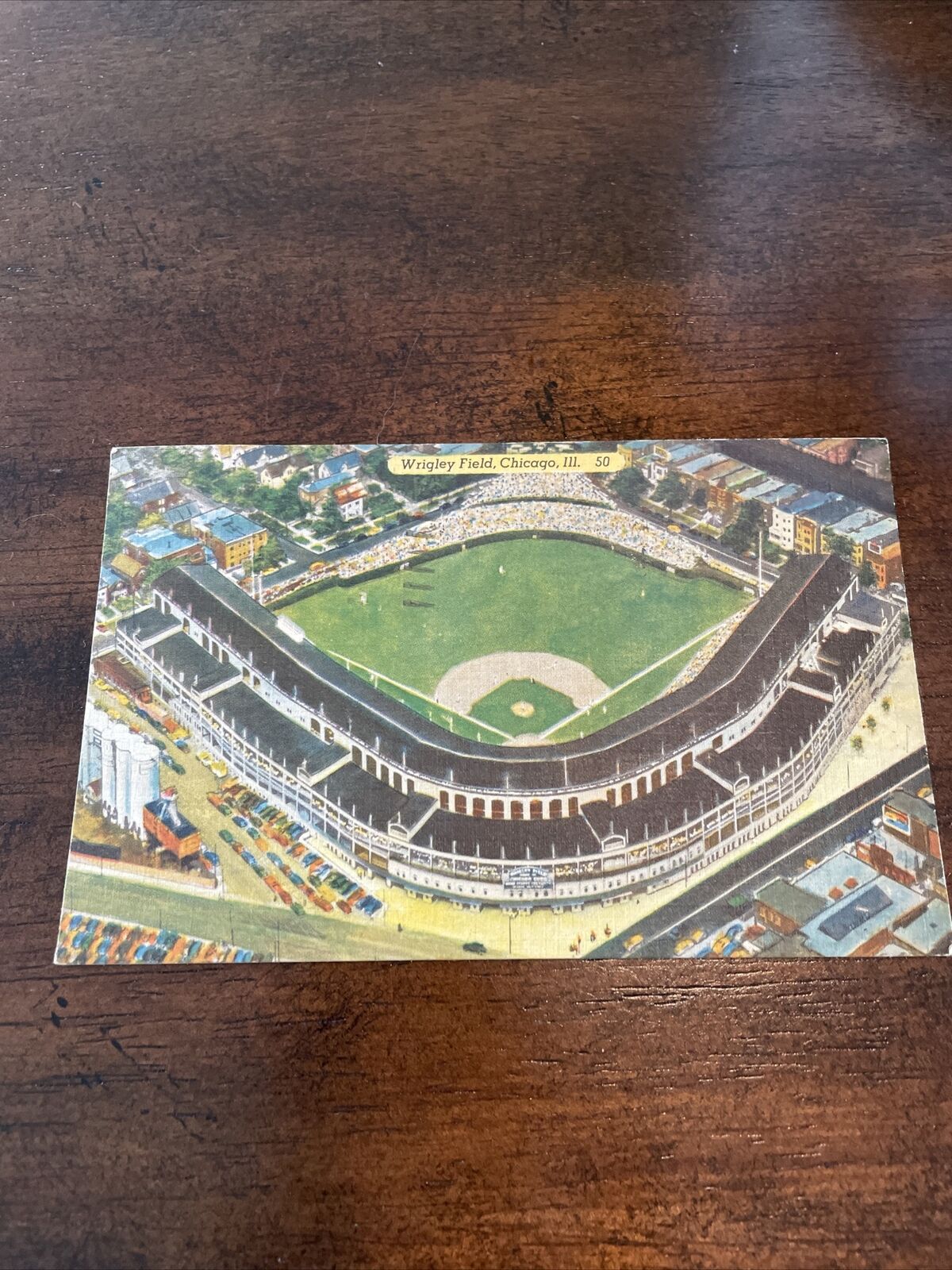 Vintage 1950’s Wrigley Field Postcard Postmarked
