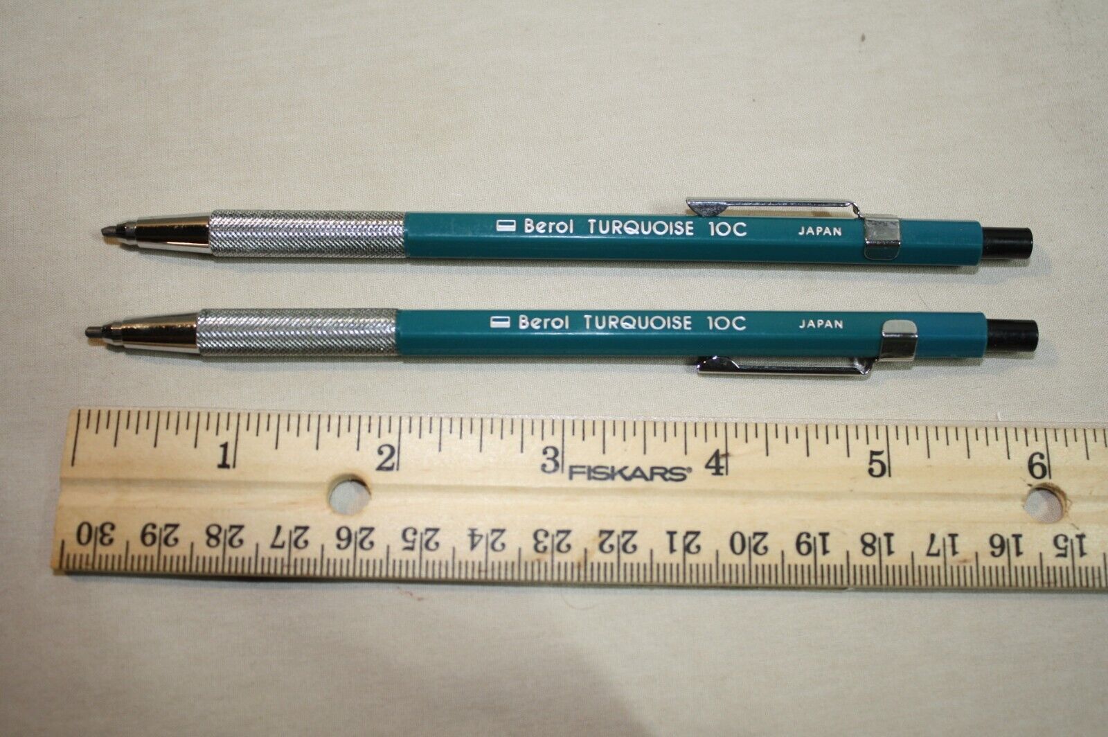 Lot 2 Vintage Berol Turquoise 10C Mechanical Pencils
