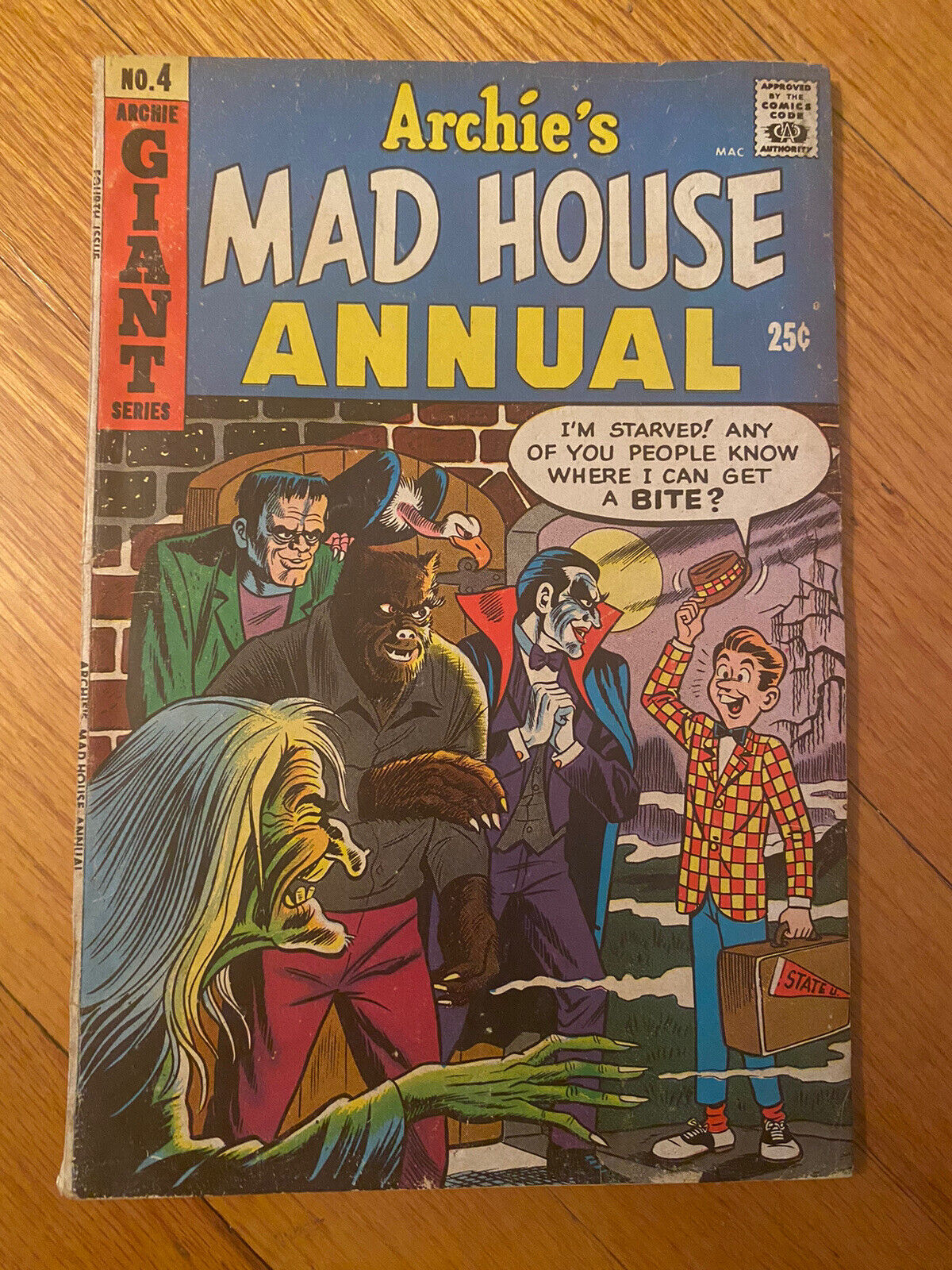 ARCHIE SERIES ARCHIE’S MADHOUSE ANNUAL # 4 1966 MONSTERS VG+ COMIC 