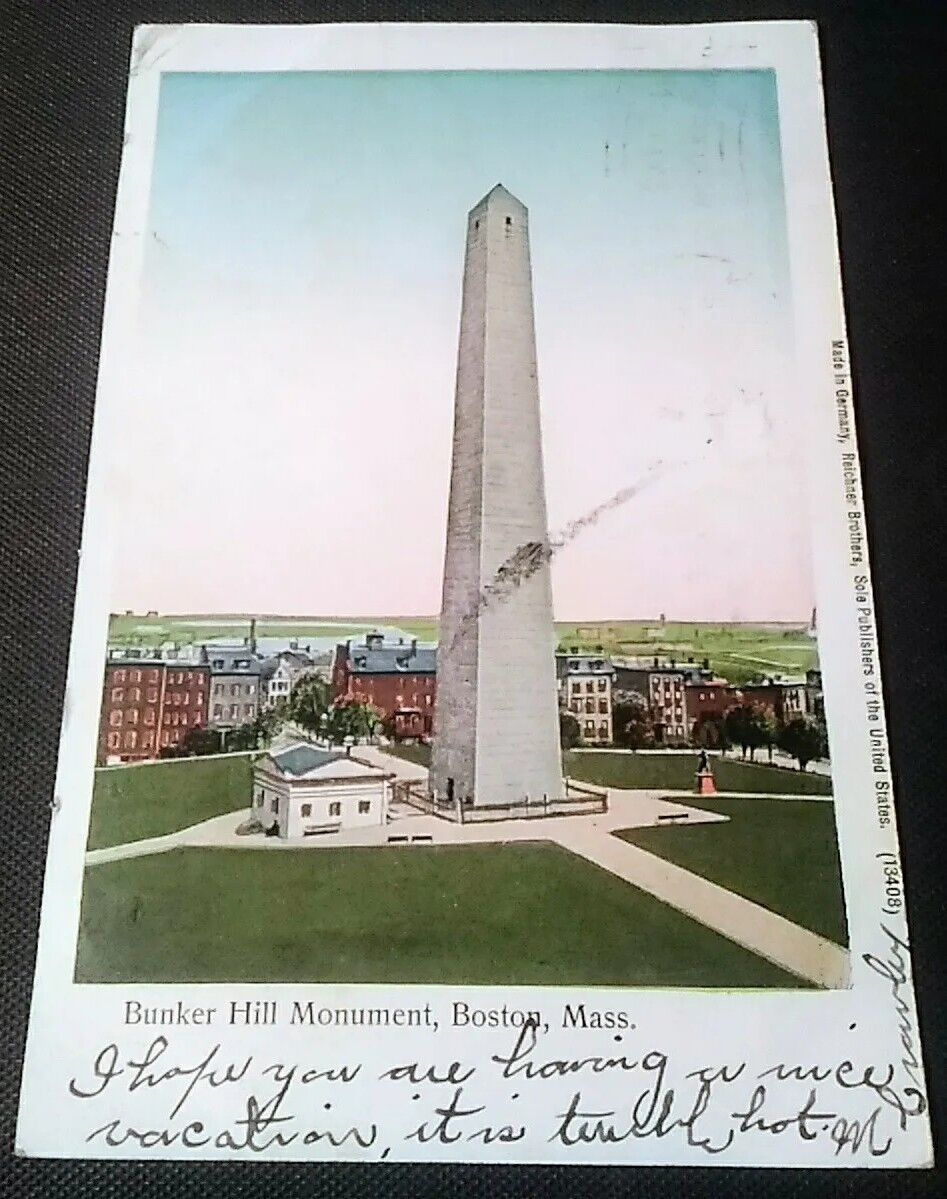 Boston, Massachusetts Bunker Hill Monument Copper Windows, #13408 1906 Post Card