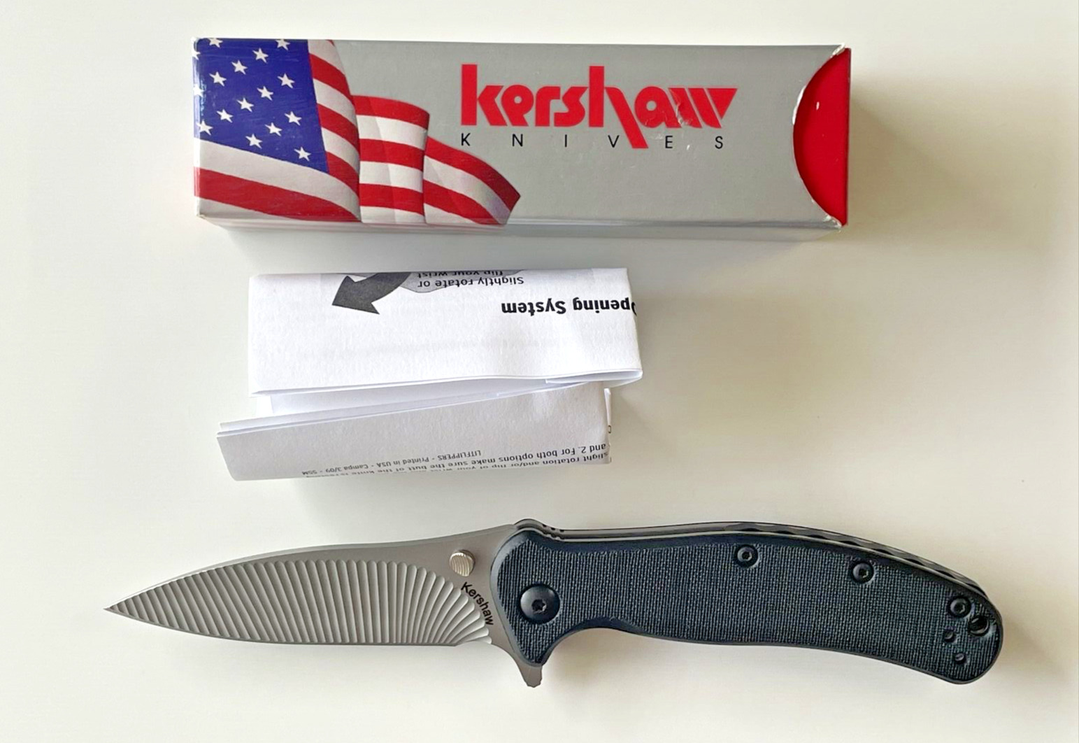 Kershaw 1735 Zing RJ Martin Folding Knife Sandvik 14C28N USA