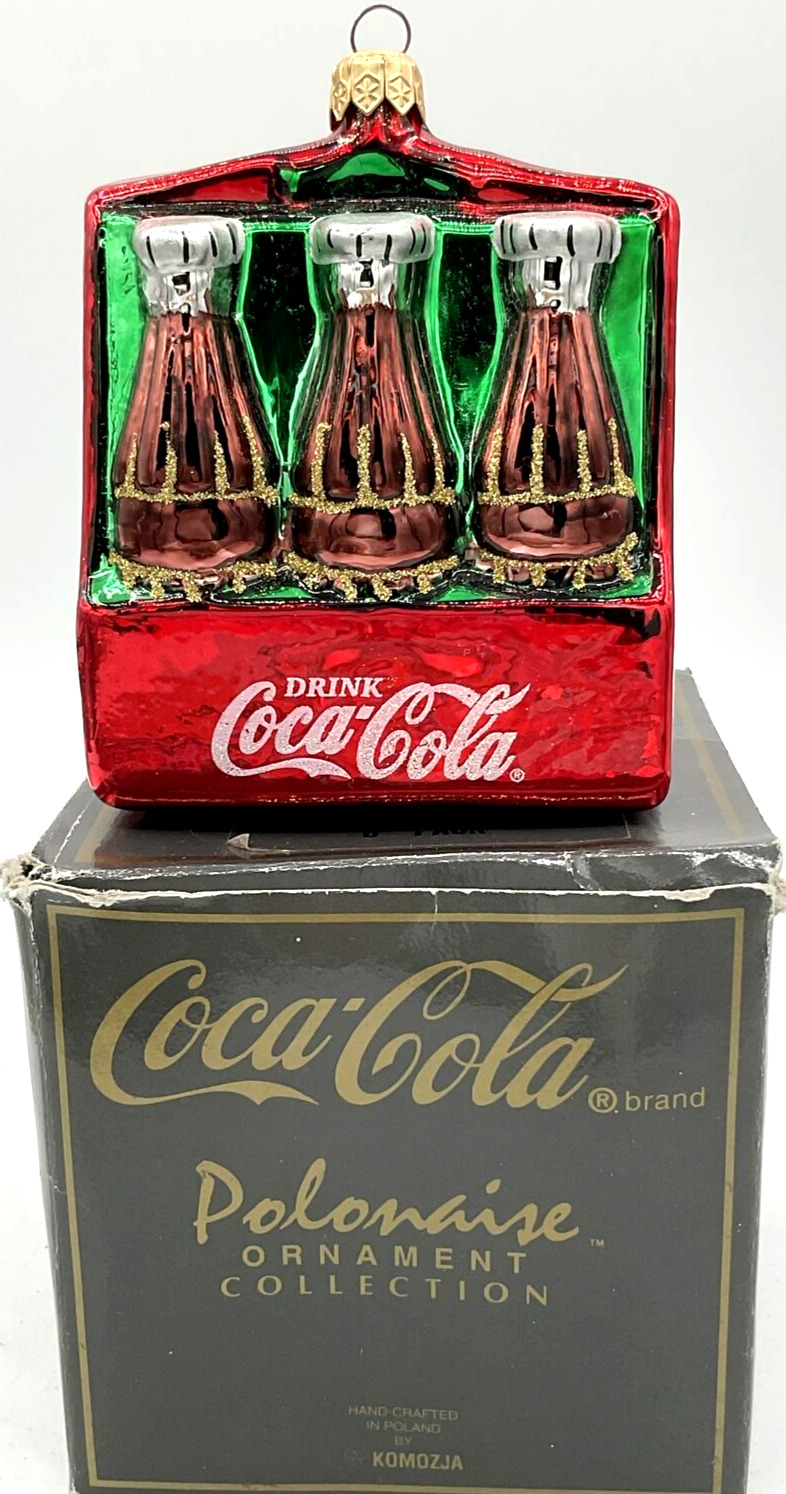 1996 Kurt S Adler Komozja Polonaise Coca-Cola 6-Pack Ornament Poland Box