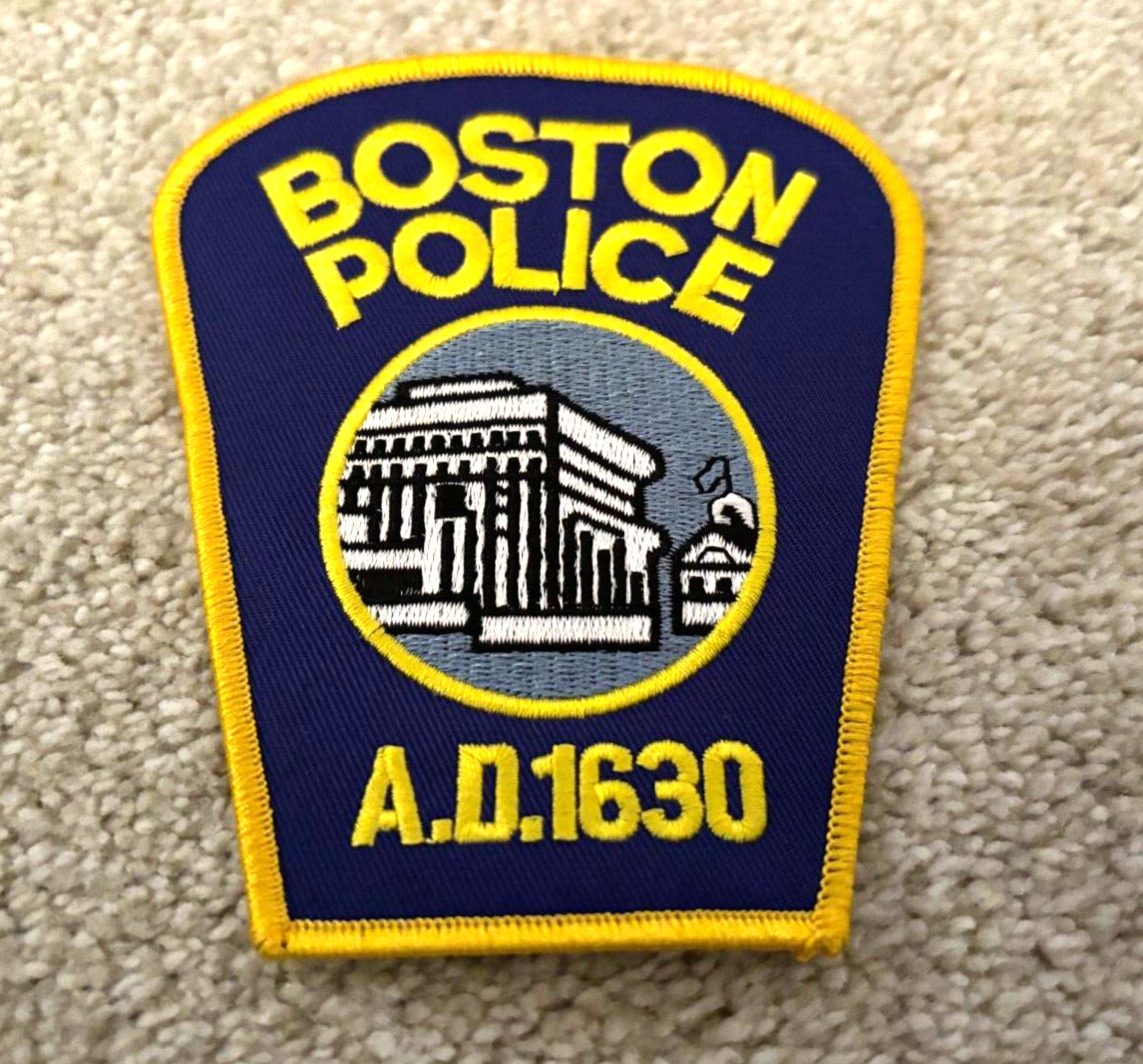 BOSTON MASSACHUSETTS POLICE DEPARTMENT PATCH - POLICE UNITY TOUR - NEW A.D. 1630