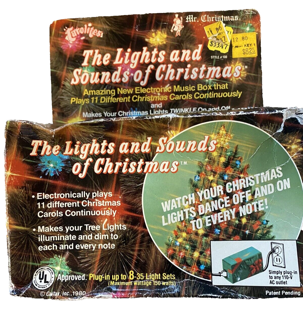 Vtg 1980 Mr. Christmas Lights and Sounds of Christmas Twinkling Lights 11 Carols