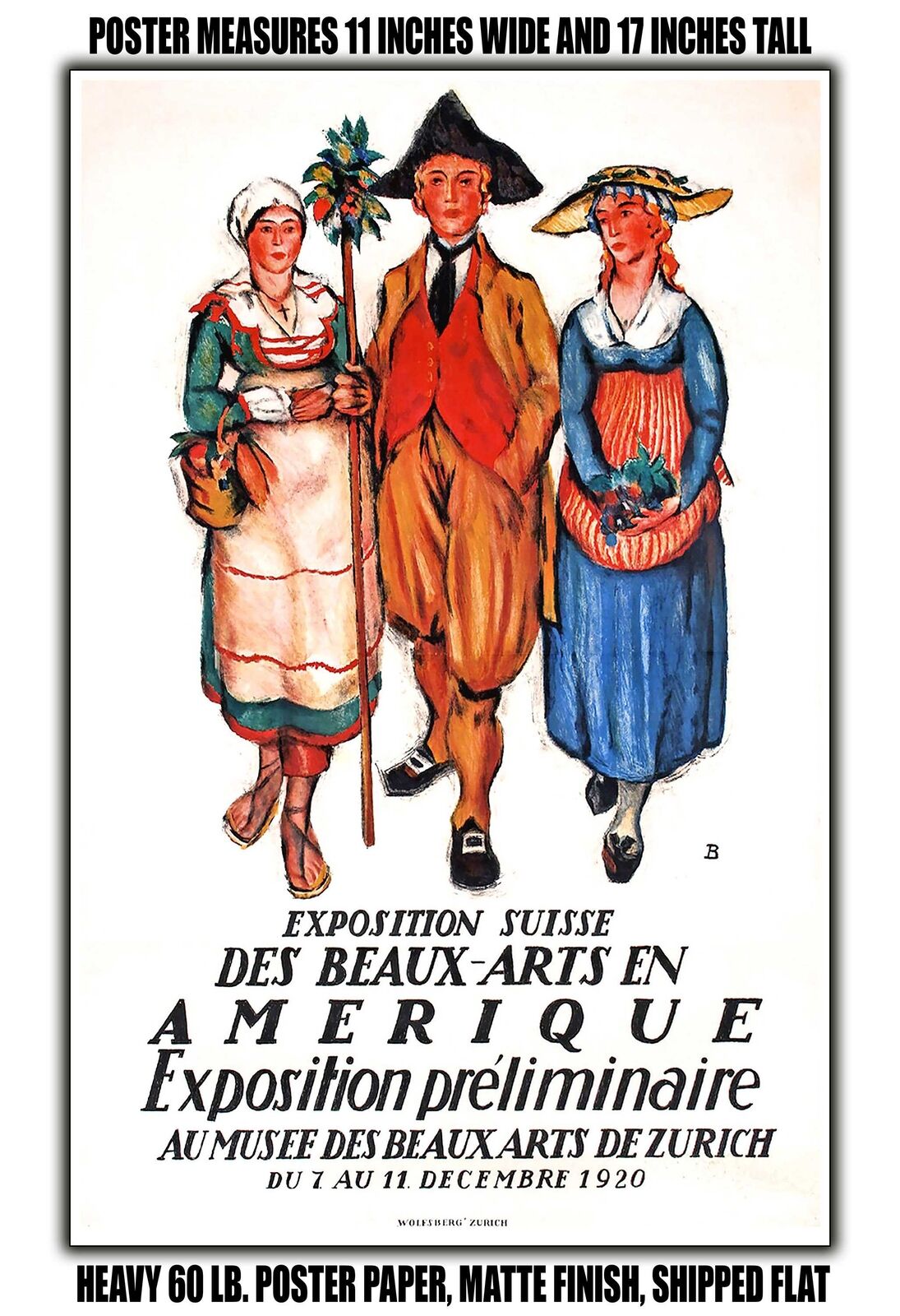11x17 POSTER - 1920 Swiss Exhibition of Fine Arts in America