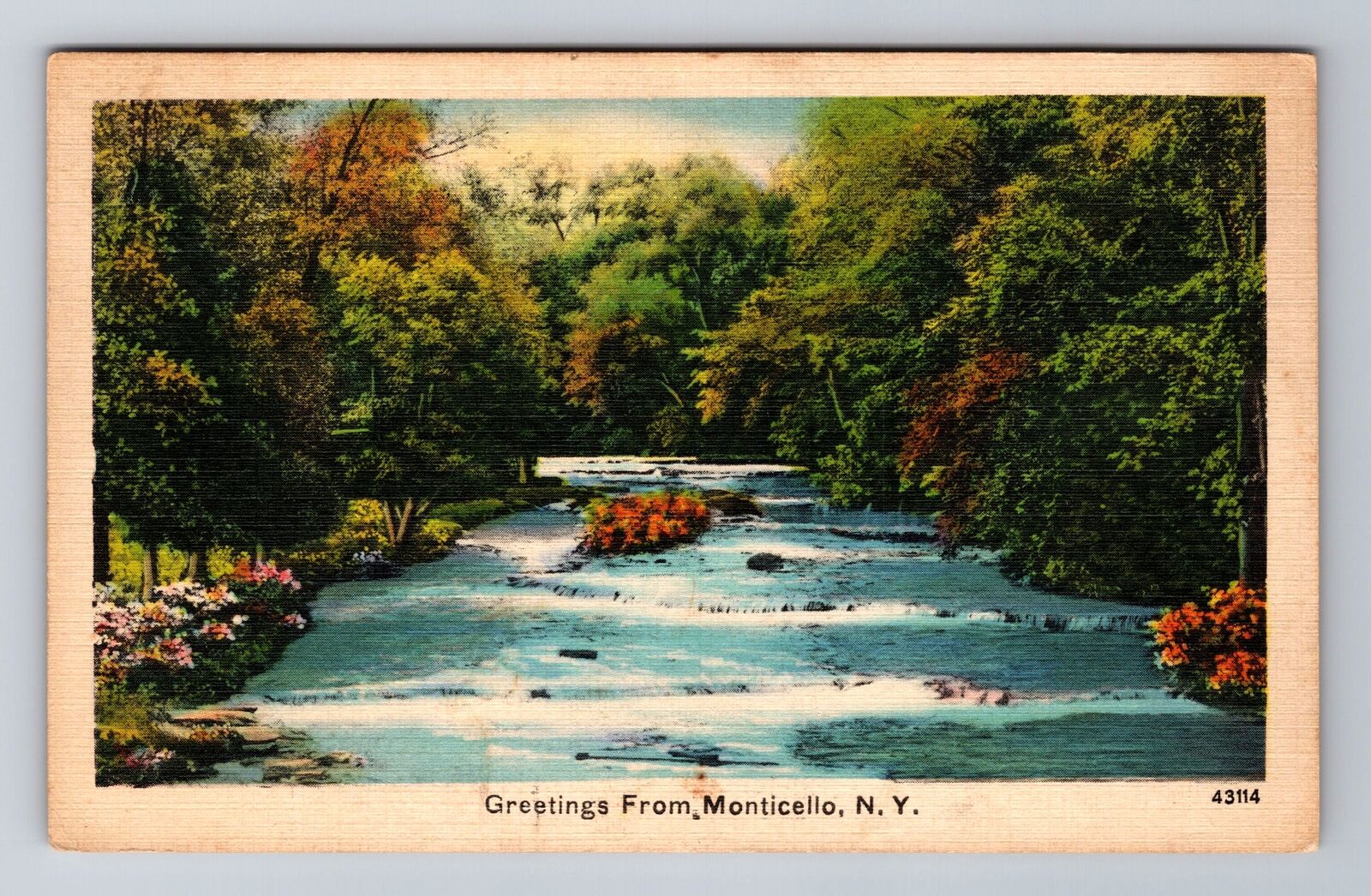 Monticello NY-New York, General Greetings, Antique c1941 Vintage Postcard