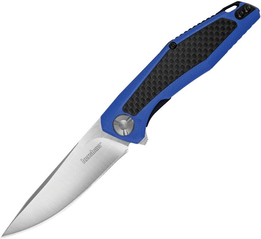 Kershaw Atmos Knife Blue G-10 Handle Plain Drop Point 4037BLU