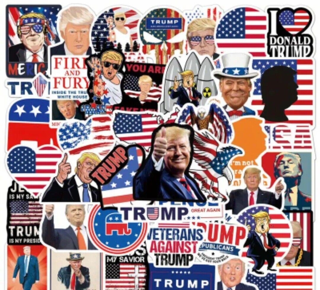 50pcs Donald Trump 2024 President personality Stickers Republican