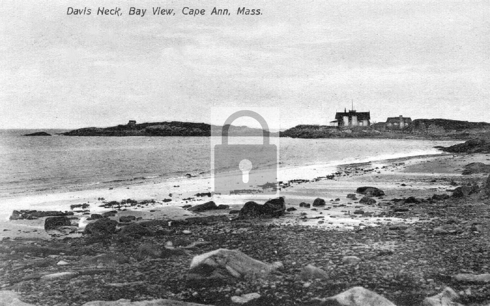 Davis Neck Bay View Cape Ann Gloucester Massachusetts MA Reprint Postcard