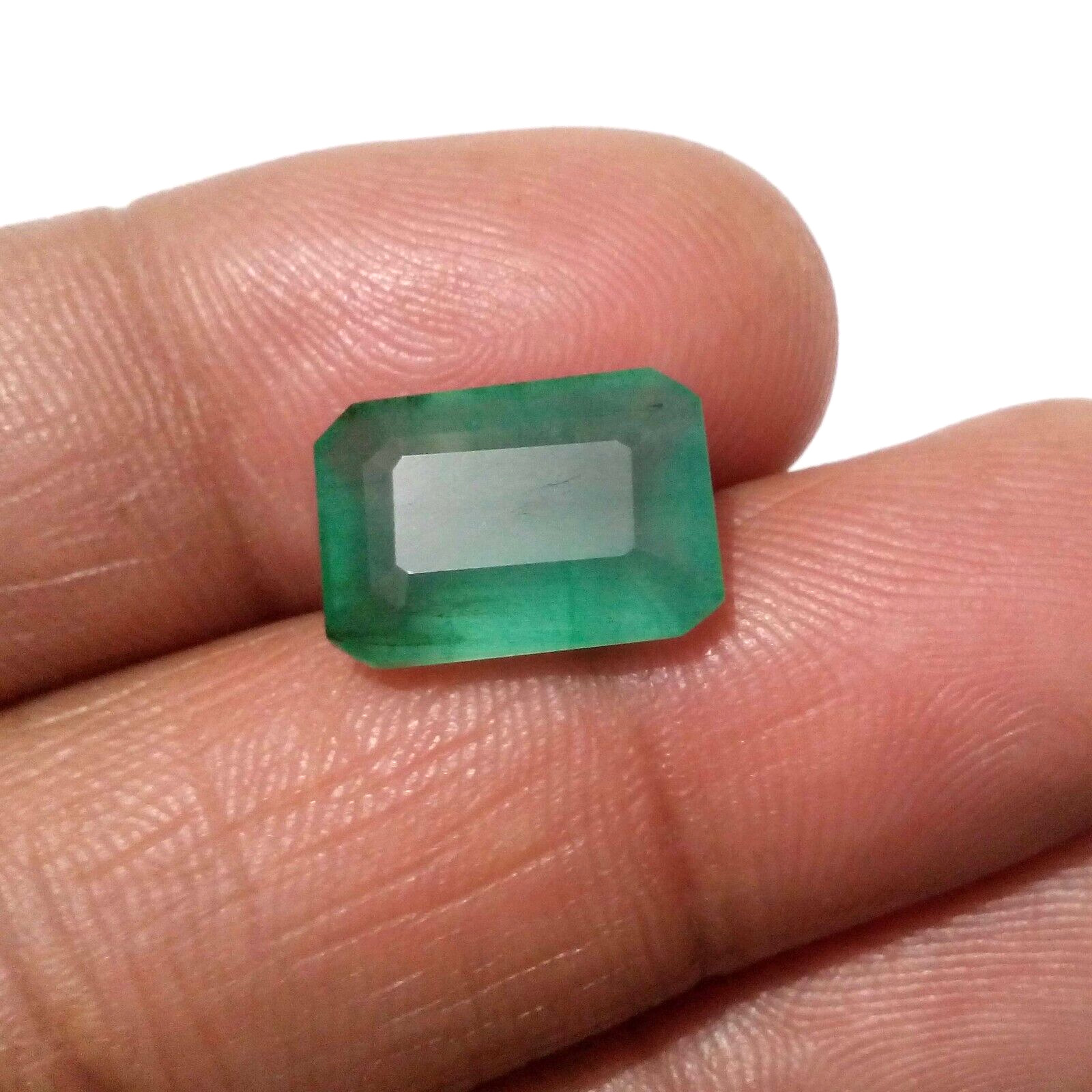 Beautiful Zambian Emerald Faceted Emerald Shape 7.20 Crt Emerald Loose Gemstone