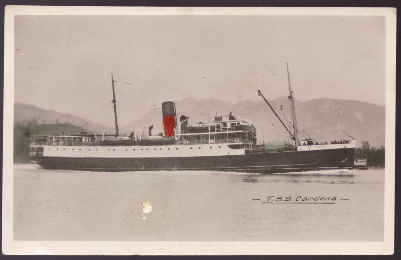 1948 RPPC Postcard - posted - SS Cardena ferry boat. Coastal B.C. Workhorse