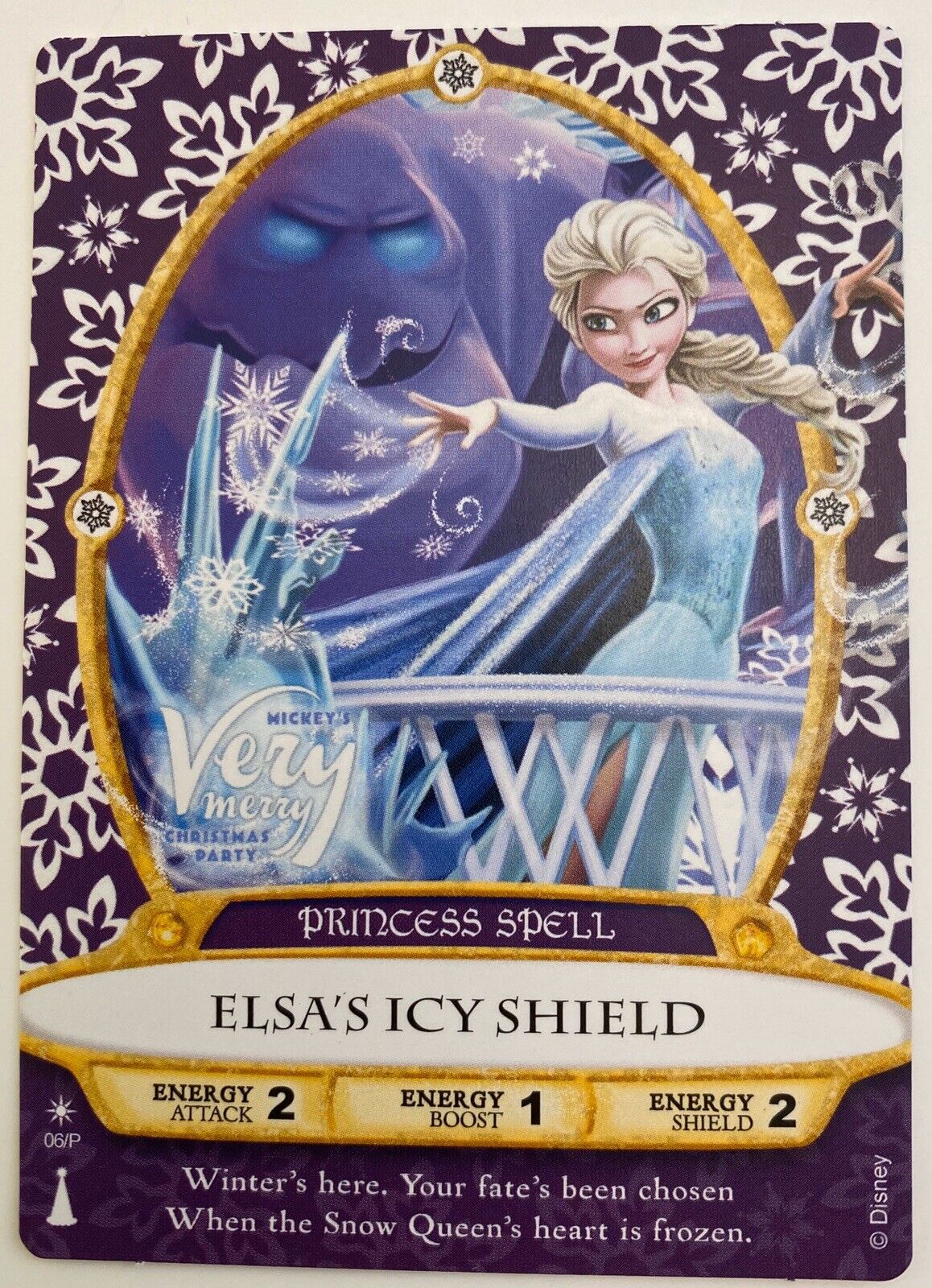 Sorcerers of the Magic Kingdom Cards 06P Elsa 2014 Christmas SOTMK Rare