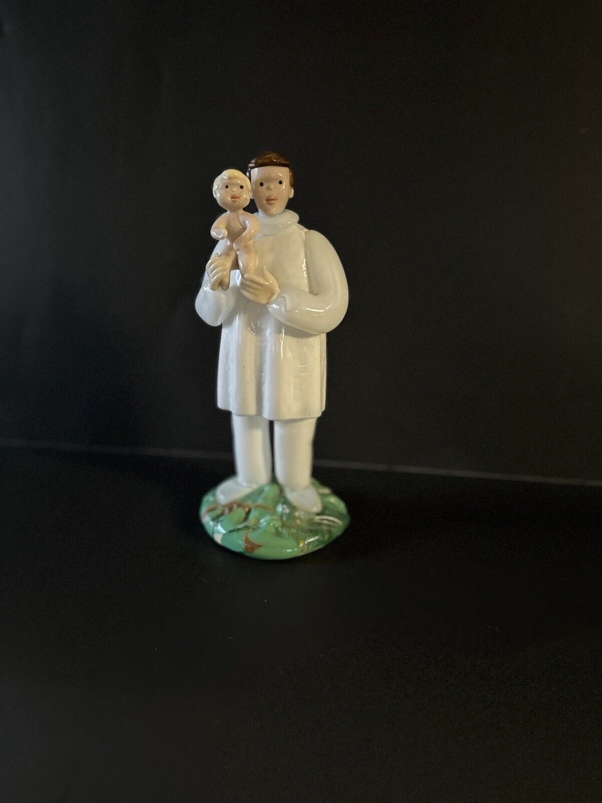 ZELEZNY Czech Bohemian ZBS Art Glass Pediatrician Doctor Figurine Sculpture