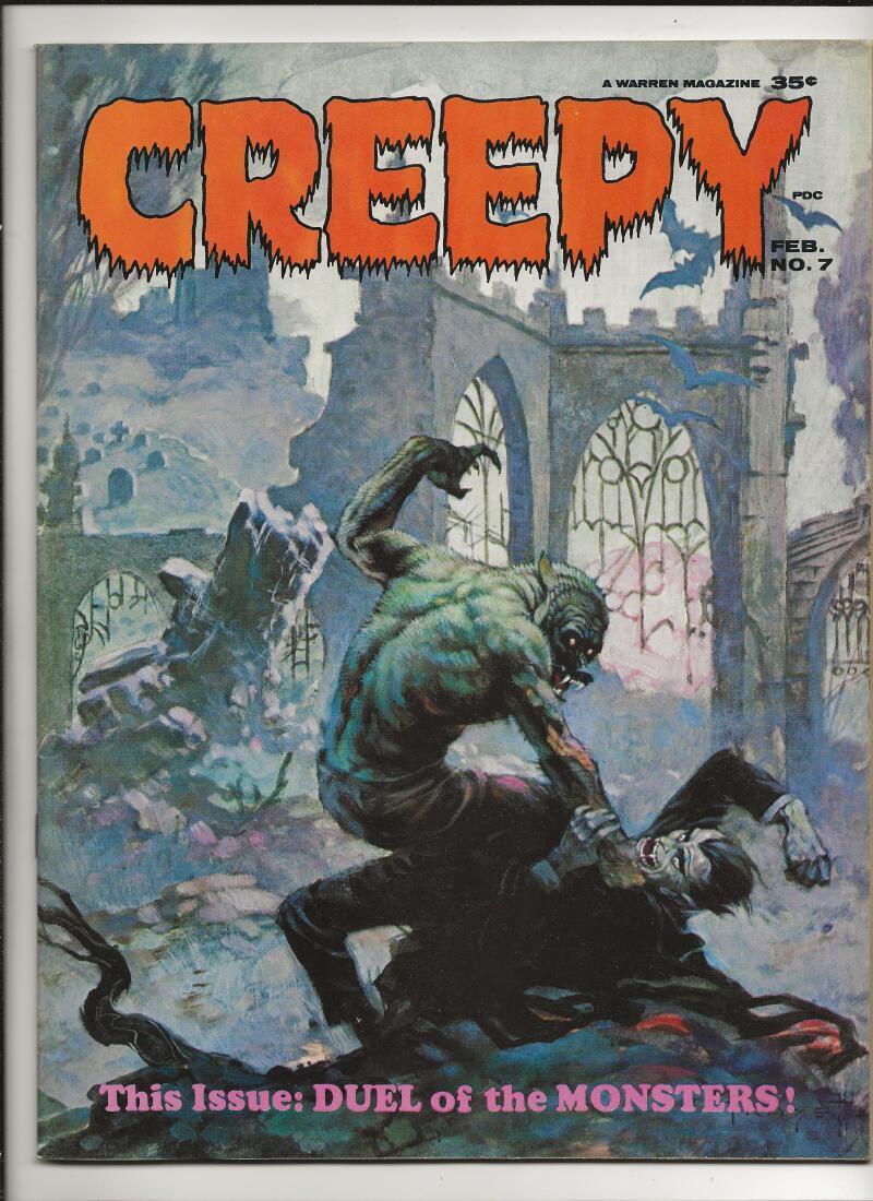 Creepy  #7 Duel Of The Monsters Frazetta Cover 1965