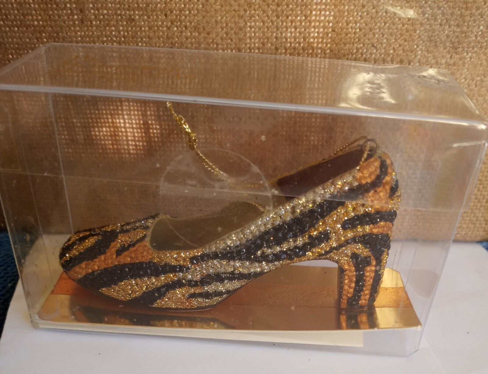 1967 Shoe Ornament Metropolitan Museum of Art New York BLING Tiger Striped 