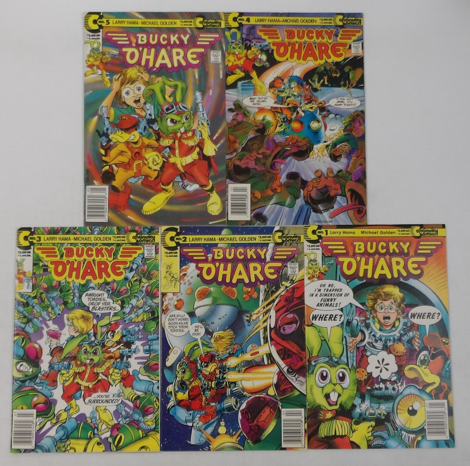 Bucky O'Hare #1-5 VF/NM complete series Larry Hama - all newsstand variants