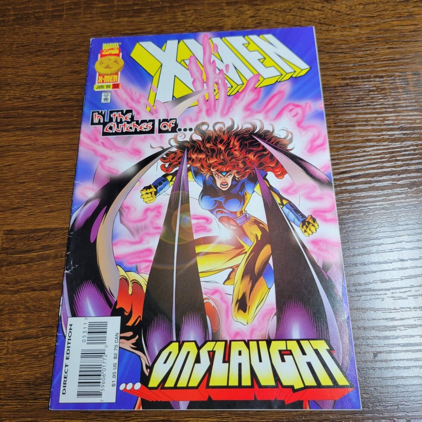 X-Men #53, volume 2. First appearance of Onslaught. Marvel comics