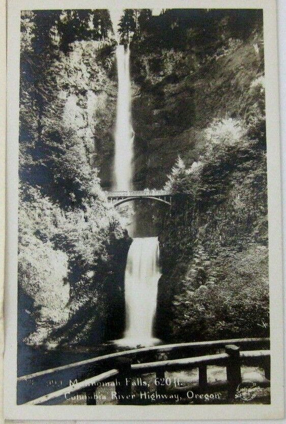 1930s Multnomah Falls Columbia River OR Postcard Sawyer Vintage Oregon 