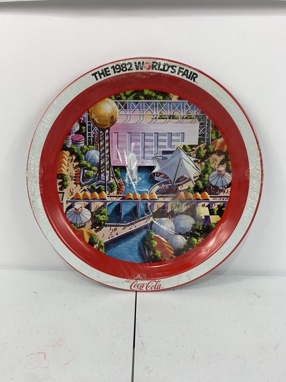 New Vintage The 1982 World’s Fair Coca-Cola Metal Plate