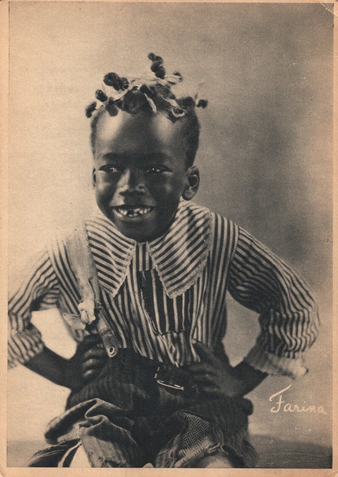 Farina Hal Roach Our Gang Little Rascals Allen Hoskins 5x7” Photo Portrait 1930s