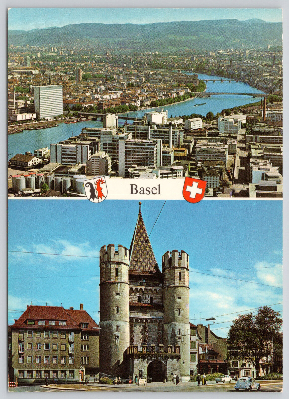 Postcard Basel Switzerland Multiview (678)