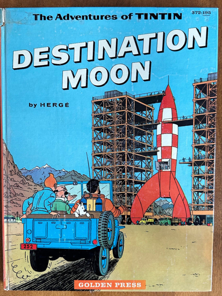 The Adventures of Tintin  Destination Moon Golden Press 1960 NOT A DUPLICATE