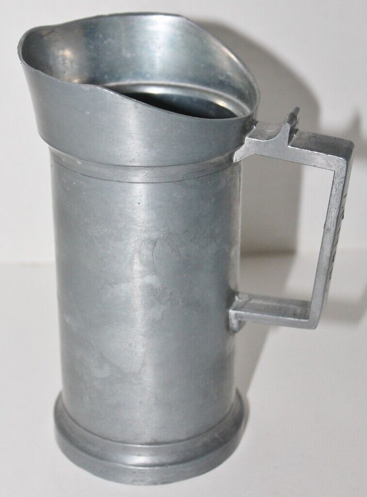 Antique Deciliter Pewter Tankard Mug Measuring Cups - 1/2 Liter - EUC