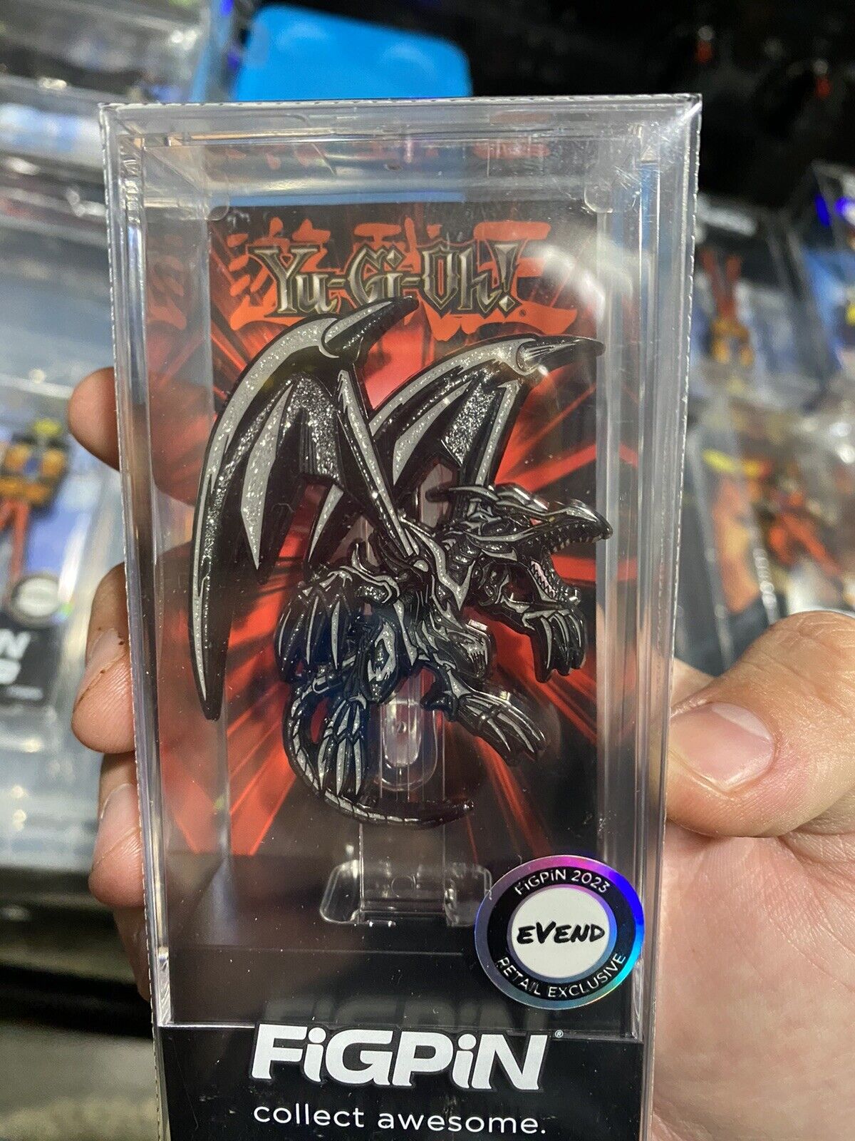 FiGPiN Yu-Gi-Oh Red-Eyes Black Dragon Glitter Pin #1520 EVend Exclusive Yugioh