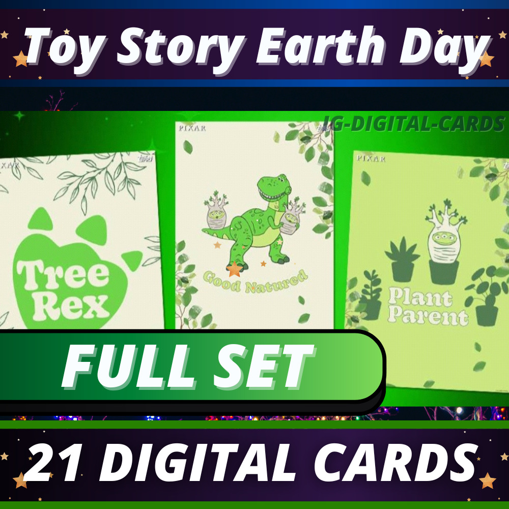Topps Disney Collect Toy Story Earth Day FULL SET  [21 DIGITAL CARDS]