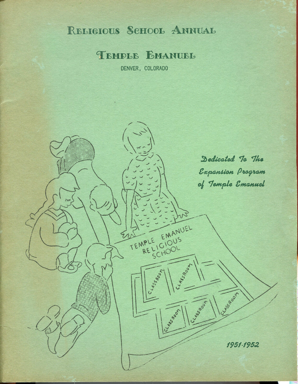 Denver, Colorado-Temple Emanuel-Religious School Annual 1951-1952 Yearbook