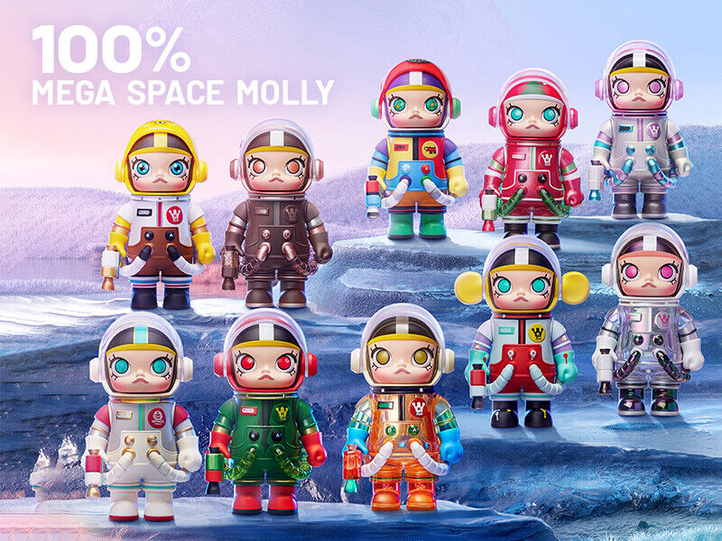 POPMART MEGA Collection 100% SPACE MOLLY Series 1 Assorted Box (9 pieces inside)