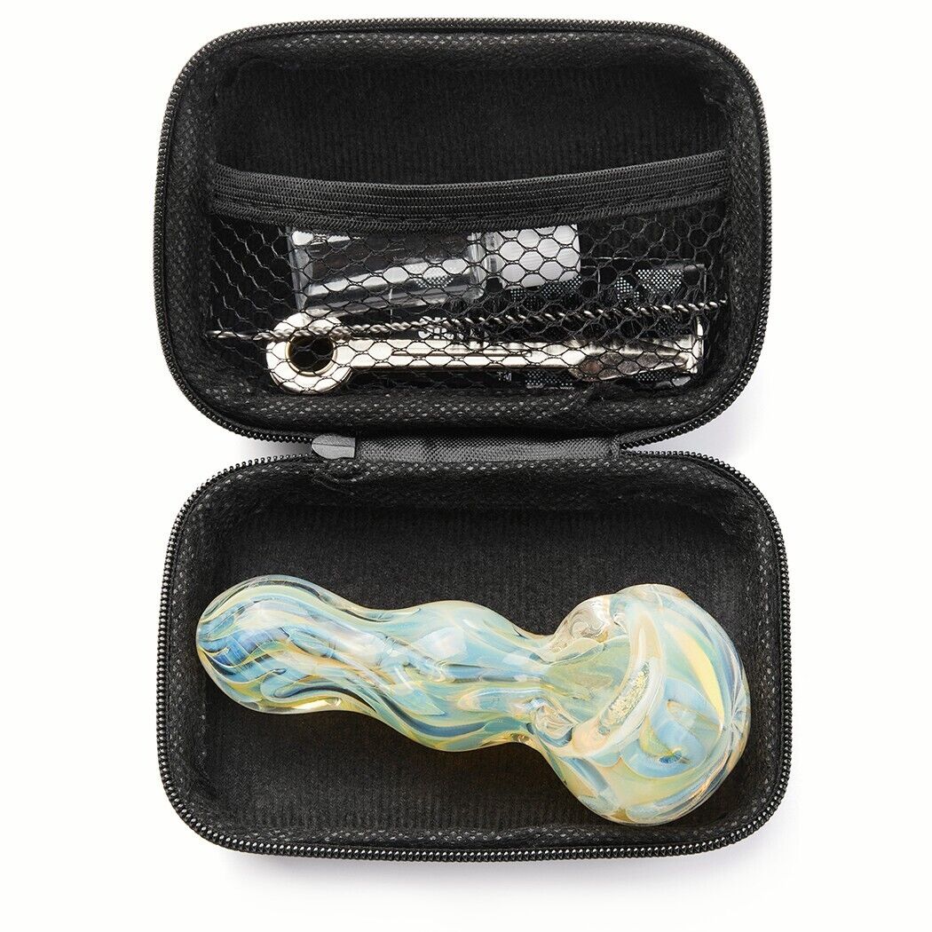 4 Inch Tobacco Smoking Glass Pipe Gorgeous Bowl Collectible Handmade Pipes