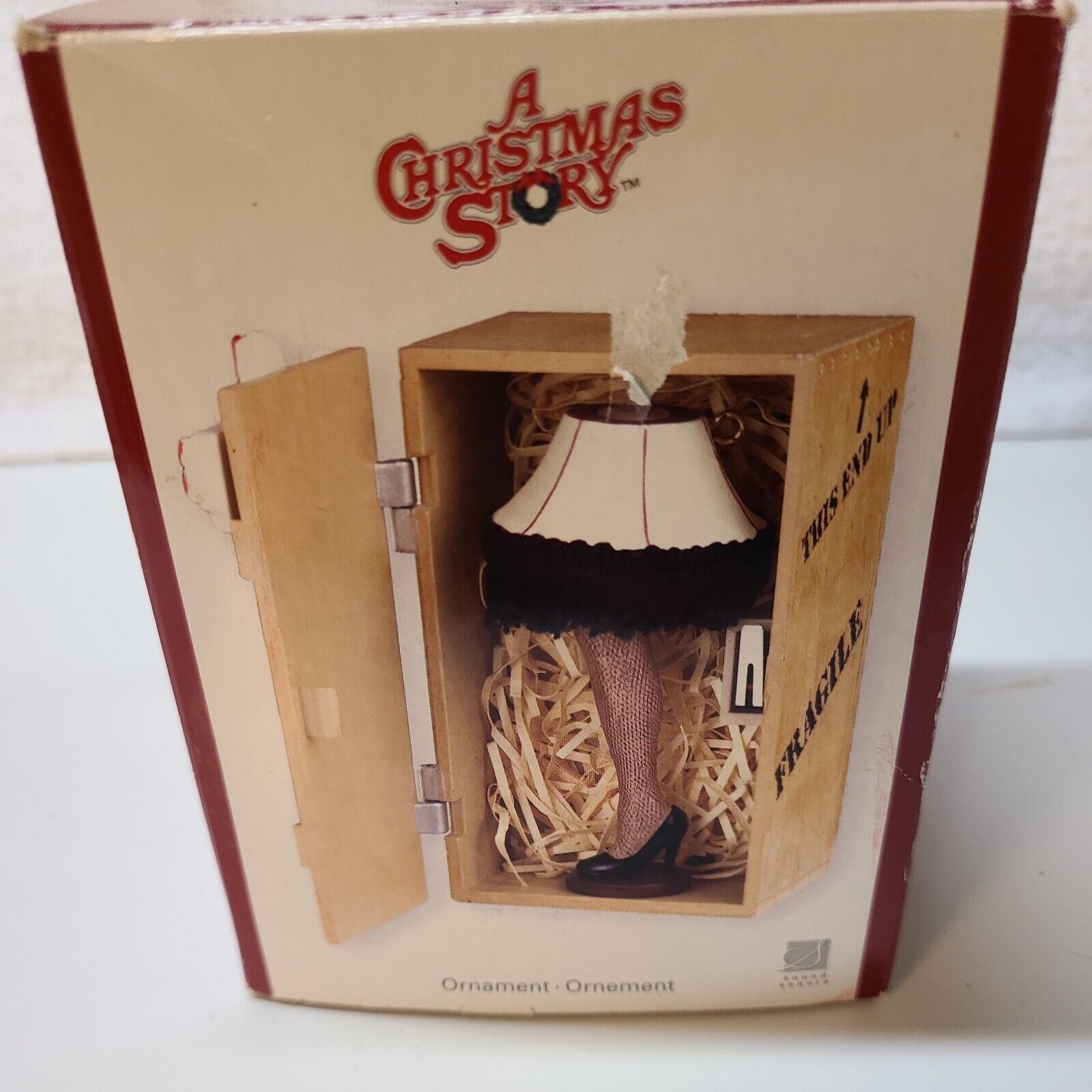 A Christmas Story Ornament, Plays 3 Quotes From Movie When Crate Is Opened.