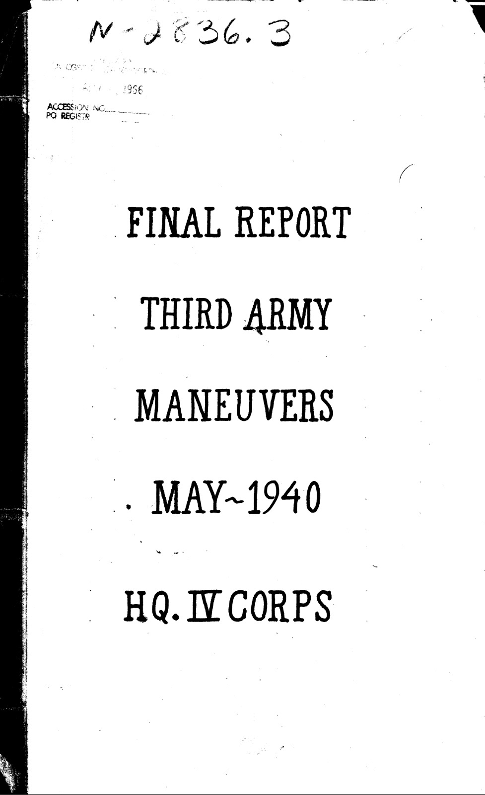61 Page Third Army Maneuvers 1940 Sabine Louisiana IV Corps History on Data CD