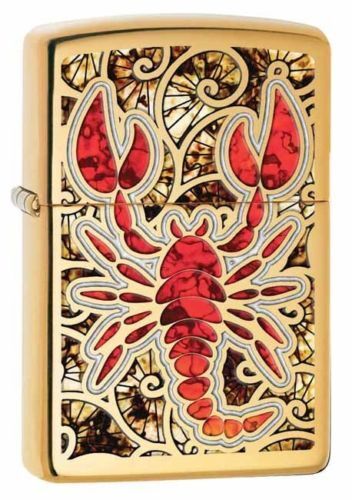 Zippo Windproof Fusion (Stained Glass) Scorpion Lighter, 29096, New In Box