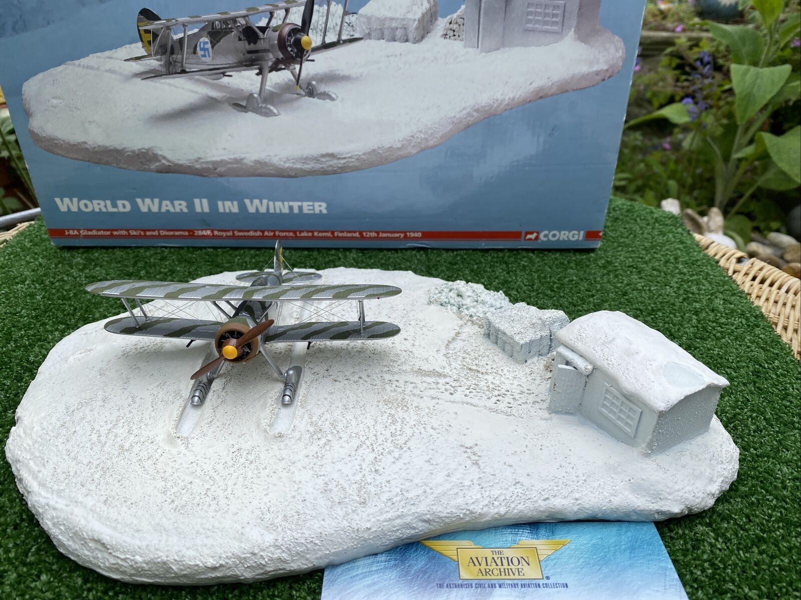 WWII in winter - Gloster Gladiator Royal Swedish AF / Diorama Lake Kemi- LTD Ed.