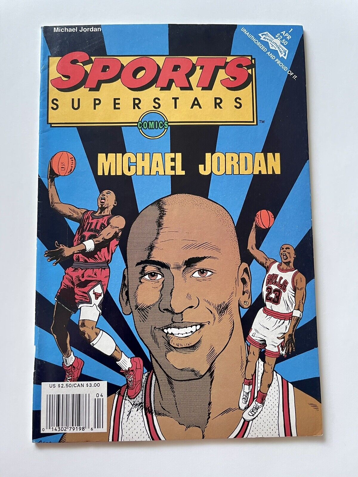 MICHAEL JORDAN   Sports Superstars # 1 Revolutionary Comics 1992. Rare Newsstand
