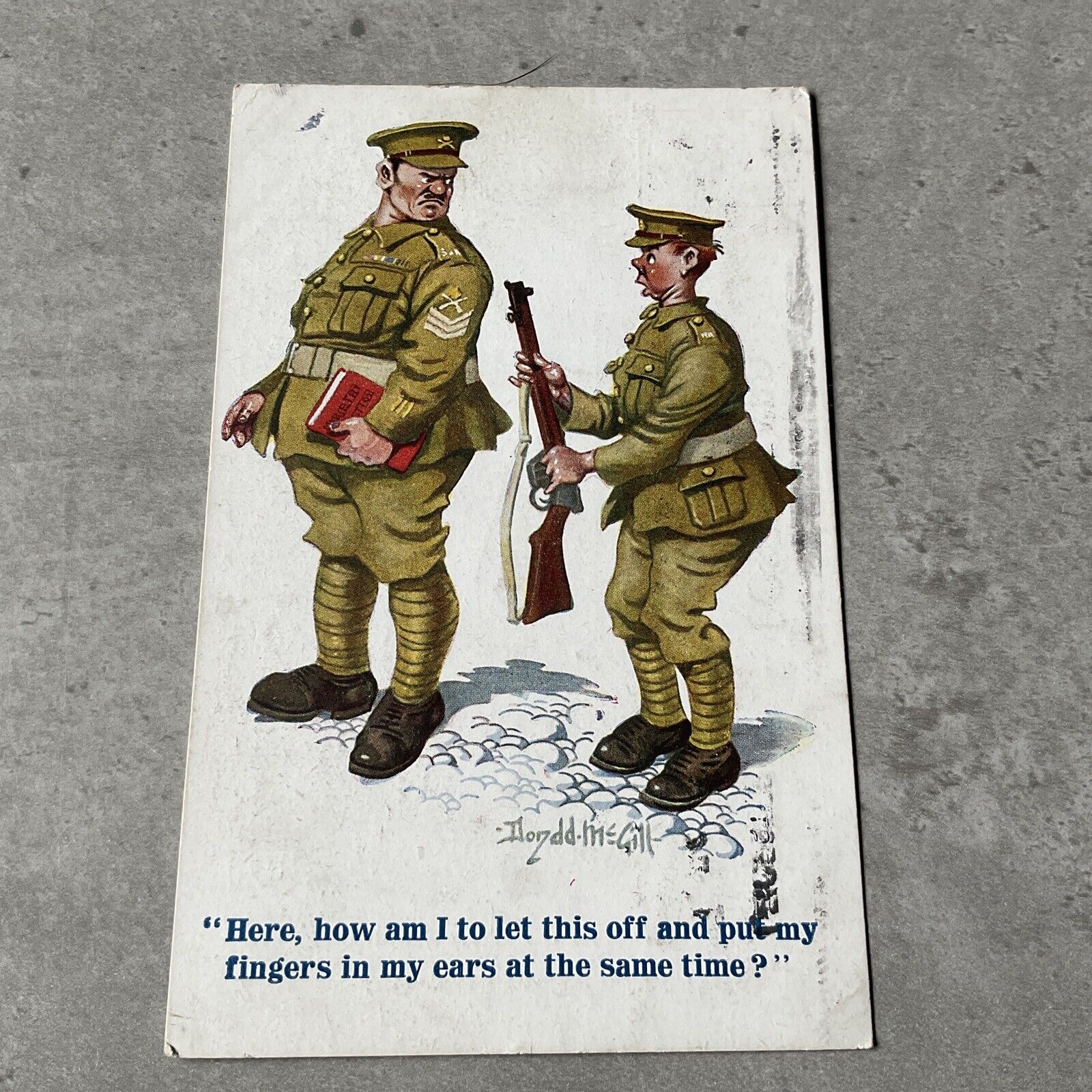 Allied Soldiers WW1  Soldier Comedy Picture Postcard 1917