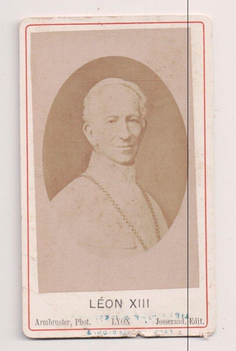 Vintage CDV Pope Leo XIII born Vincenzo Gioacchino Raffaele Luigi Pecci;