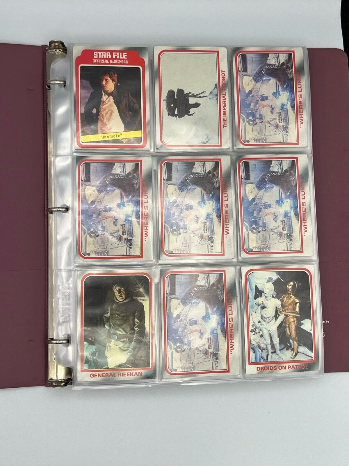 Lucas Film Lt 1980 Red Series Empire Strikes Back Cards - Not Complete Set