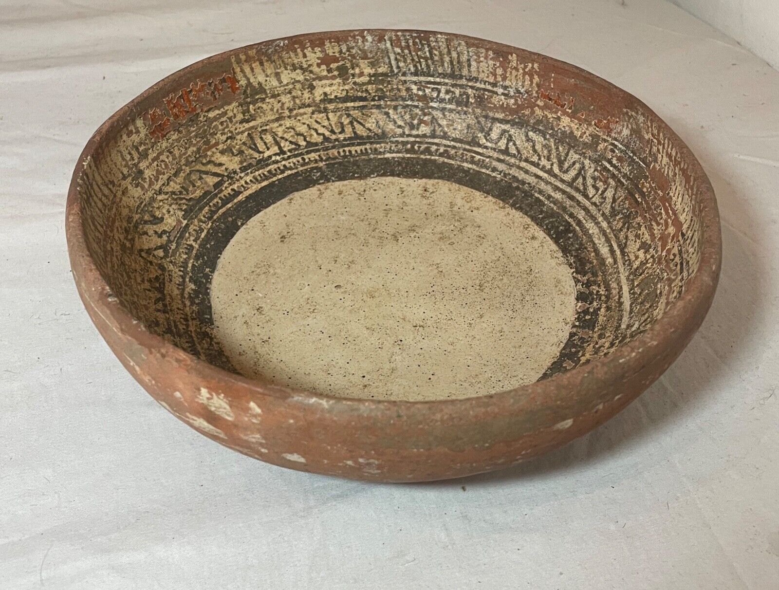 LARGE antique Mayan Mexican pre columbian 550-800 A.D. bowl pottery sculpture