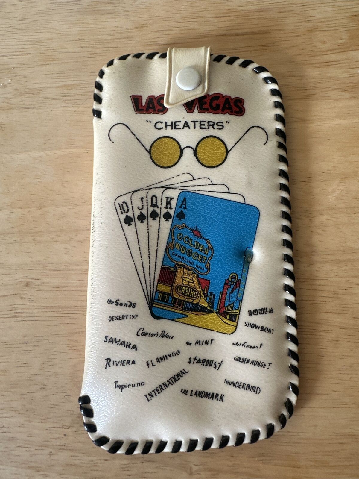 Vintage Las Vegas “Cheaters” Casino Cards Soft Eyeglass Case Travel Souvenir