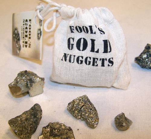 10 BAGS OF PYRITE FOOLS GOLD NUGGETS rocks stones tricks pranks fake treasure