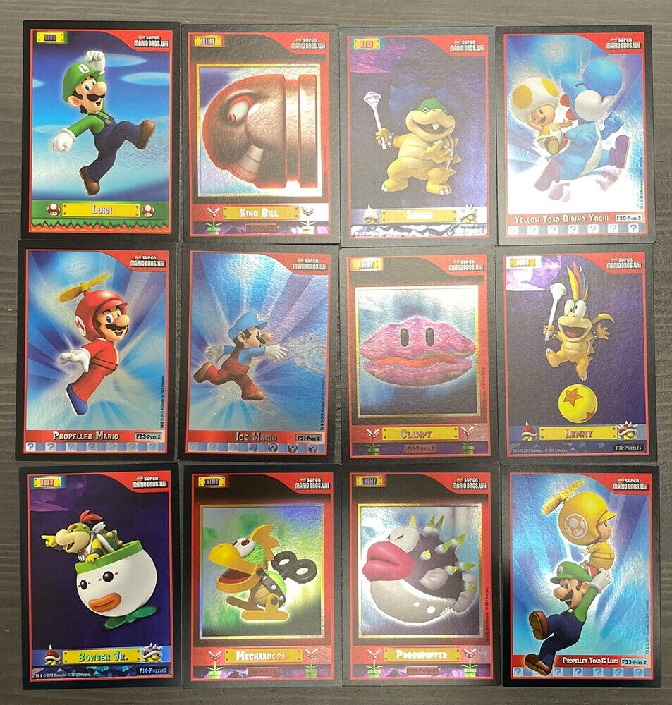 2010 Enterplay Super Mario Bros Wii Trading Cards - LOT OF 12 FOILS (Ludwig+)