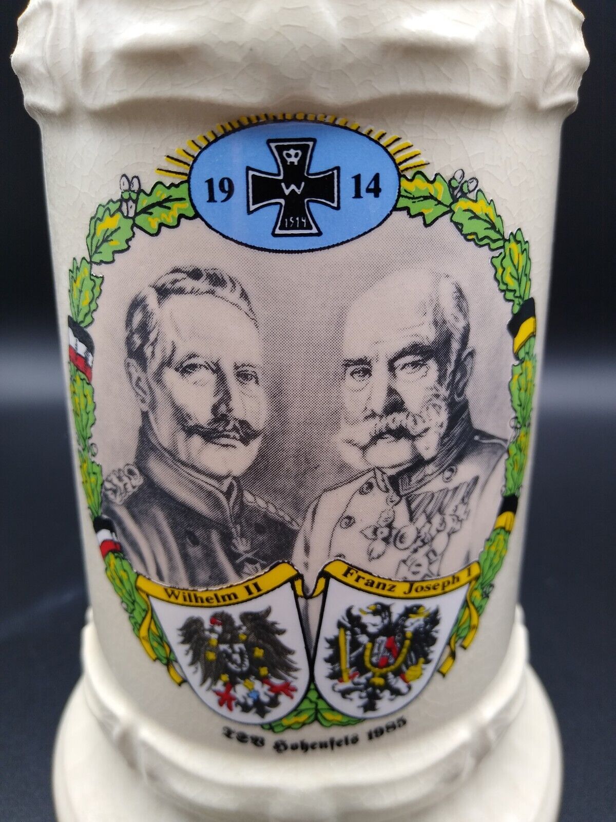 West Germany Beer Stein Wilhelm the 2nd & Franz Joseph the 1st 1985 -di
